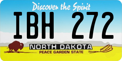 ND license plate IBH272