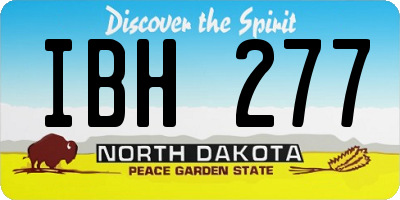 ND license plate IBH277