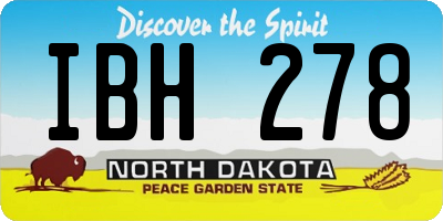 ND license plate IBH278