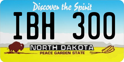ND license plate IBH300
