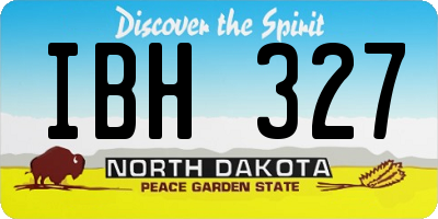 ND license plate IBH327