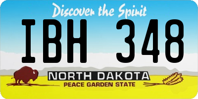 ND license plate IBH348