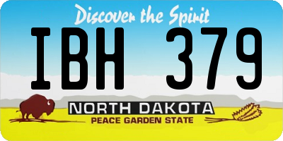 ND license plate IBH379