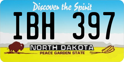 ND license plate IBH397