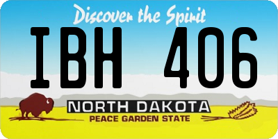 ND license plate IBH406