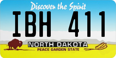 ND license plate IBH411