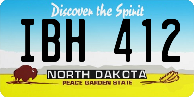 ND license plate IBH412