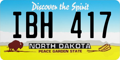 ND license plate IBH417