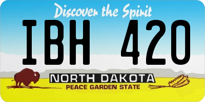 ND license plate IBH420