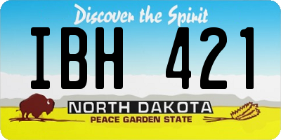 ND license plate IBH421
