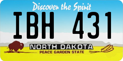 ND license plate IBH431