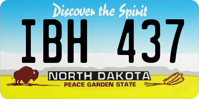 ND license plate IBH437