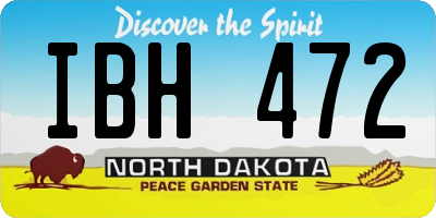 ND license plate IBH472
