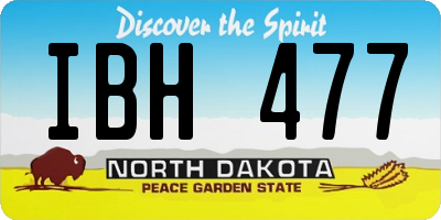 ND license plate IBH477