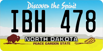 ND license plate IBH478
