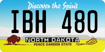 ND license plate IBH480