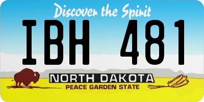 ND license plate IBH481