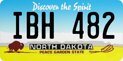ND license plate IBH482