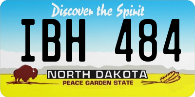 ND license plate IBH484