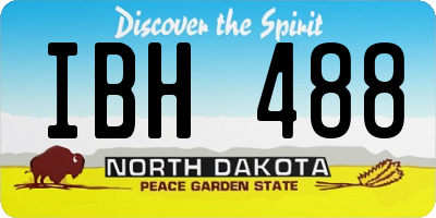 ND license plate IBH488
