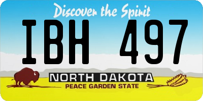 ND license plate IBH497