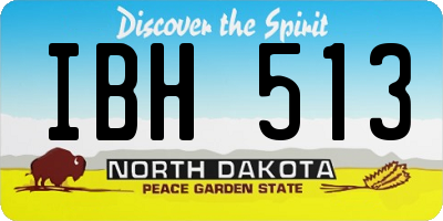 ND license plate IBH513
