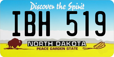 ND license plate IBH519