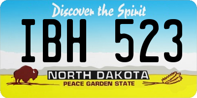 ND license plate IBH523