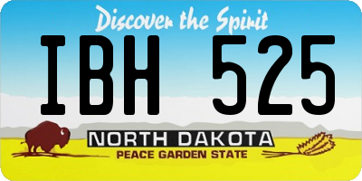 ND license plate IBH525