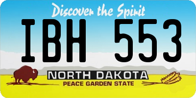 ND license plate IBH553