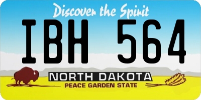 ND license plate IBH564