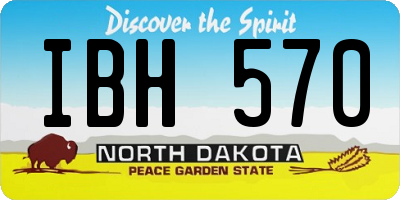 ND license plate IBH570