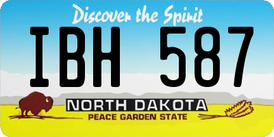 ND license plate IBH587