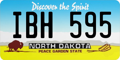 ND license plate IBH595