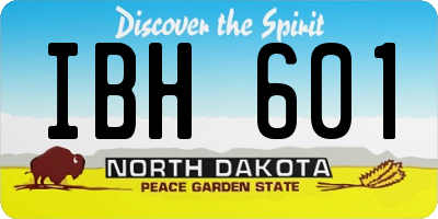ND license plate IBH601