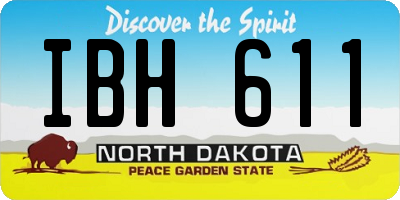 ND license plate IBH611