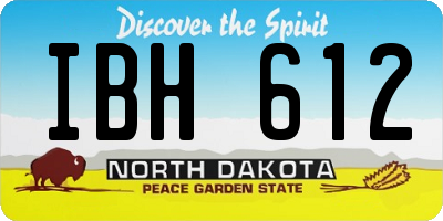 ND license plate IBH612