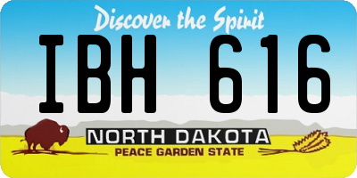ND license plate IBH616