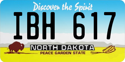 ND license plate IBH617