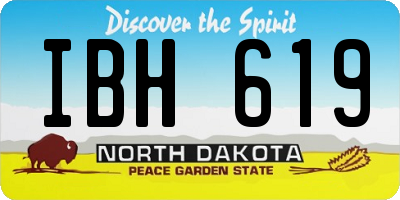 ND license plate IBH619