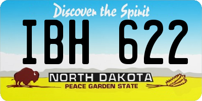 ND license plate IBH622
