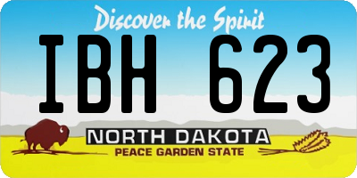 ND license plate IBH623