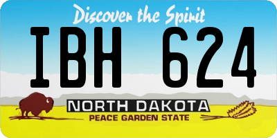 ND license plate IBH624