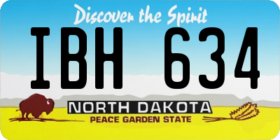 ND license plate IBH634