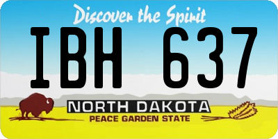 ND license plate IBH637