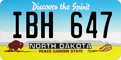 ND license plate IBH647