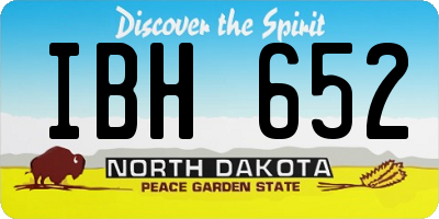 ND license plate IBH652
