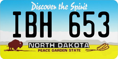 ND license plate IBH653
