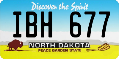 ND license plate IBH677