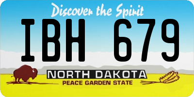 ND license plate IBH679